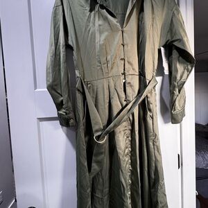 French Connection Olive Long Sleeve Dress